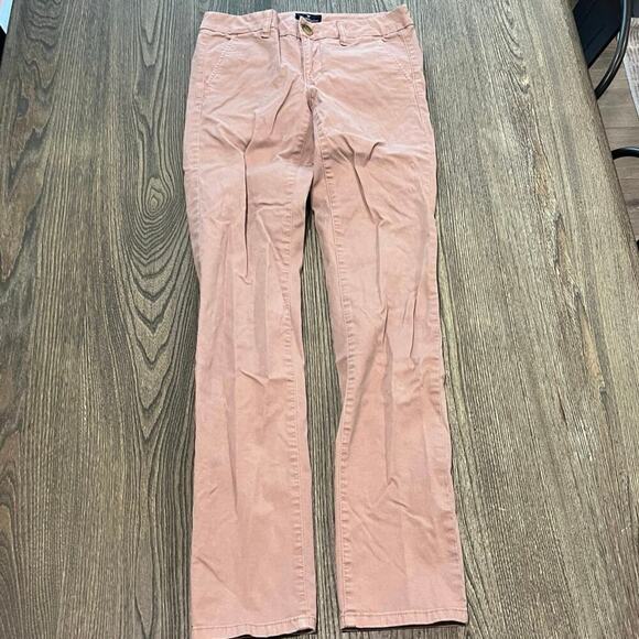 American Eagle Skinny Jeans Mid-Rise Cotton Blend Denim Stretch Pink Size 4 - Picture 1 of 11